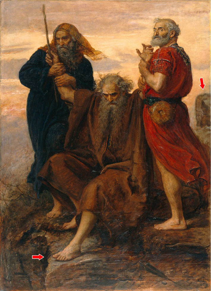 Staff of Moses Biblical Scene Victory o Lord with Aaron Rod and Hur Battle by Sir John Everett Millais Manchester
